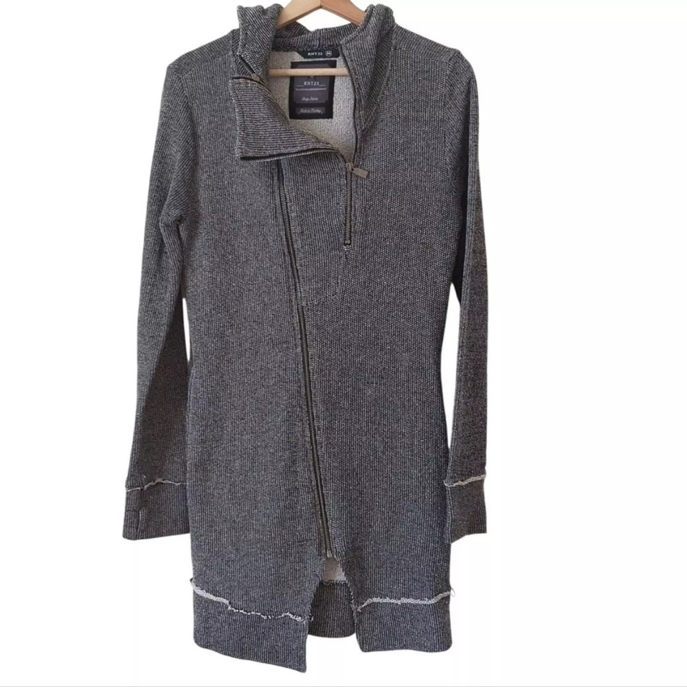 Ron Tomson Gray Cardigan Sweater